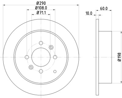Disco freno HELLA 8DD 355 105-231