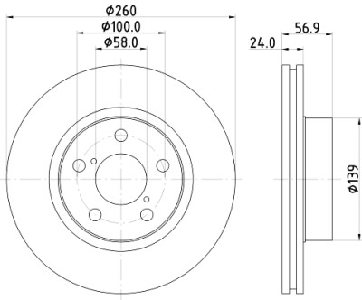 Disco freno HELLA 8DD 355 105-321