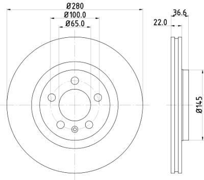 Disco freno HELLA 8DD 355 105-381