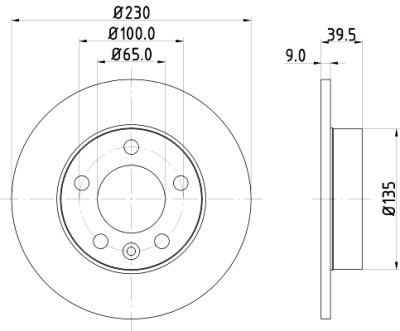 Disco freno HELLA 8DD 355 105-411