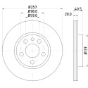 Disco freno HELLA 8DD 355 105-621