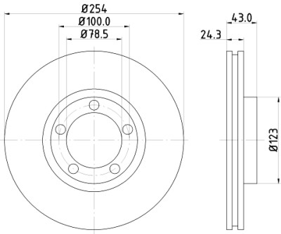 Disco freno HELLA 8DD 355 105-631