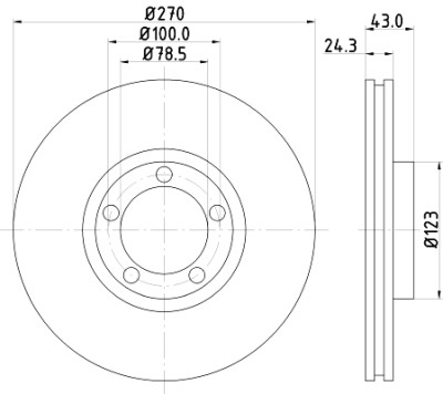 Disco freno HELLA 8DD 355 105-641