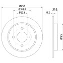 Disco freno HELLA 8DD 355 105-661
