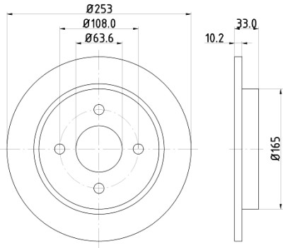 Disco freno HELLA 8DD 355 105-661
