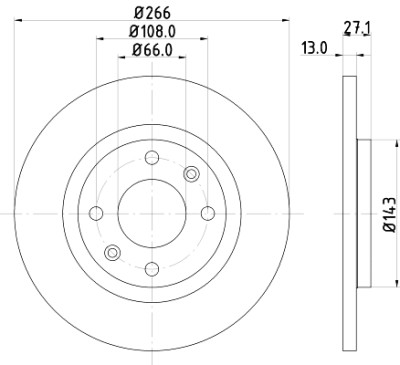 Disco freno HELLA 8DD 355 105-751