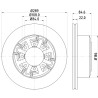 Disco freno HELLA 8DD 355 105-791