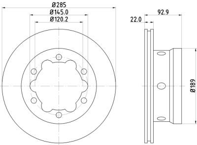 Disco freno HELLA 8DD 355 105-811
