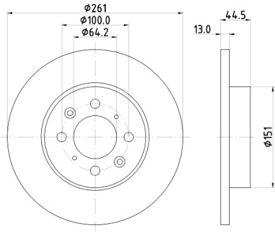 Disco freno HELLA 8DD 355 105-861