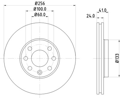 Disco freno HELLA 8DD 355 106-051