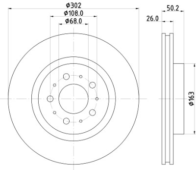 Disco freno HELLA 8DD 355 106-131