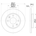 Disco freno HELLA 8DD 355 106-191
