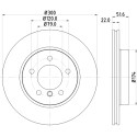 Disco freno HELLA 8DD 355 106-551