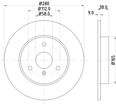Disco freno HELLA 8DD 355 106-601