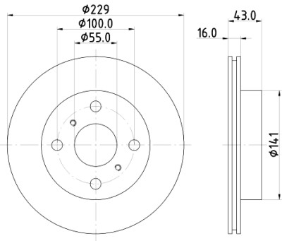 Disco freno HELLA 8DD 355 106-631