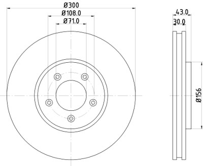Disco freno HELLA 8DD 355 106-821