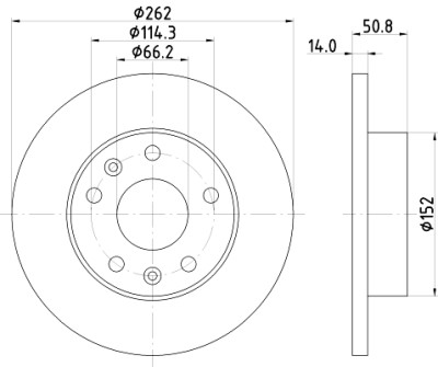Disco freno HELLA 8DD 355 107-181