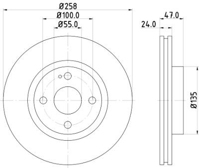 Disco freno HELLA 8DD 355 107-201