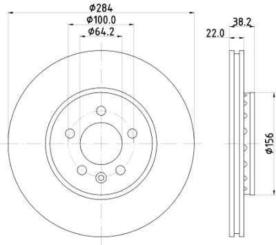Disco freno HELLA 8DD 355 107-251