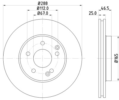 Disco freno HELLA 8DD 355 107-481