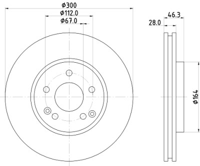 Disco freno HELLA 8DD 355 107-501