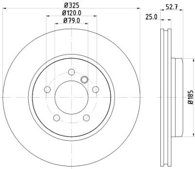 Disco freno HELLA 8DD 355 107-671