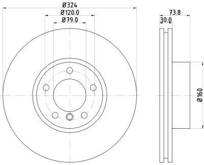 Disco freno HELLA 8DD 355 107-711
