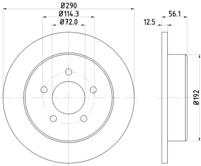 Disco freno HELLA 8DD 355 107-901