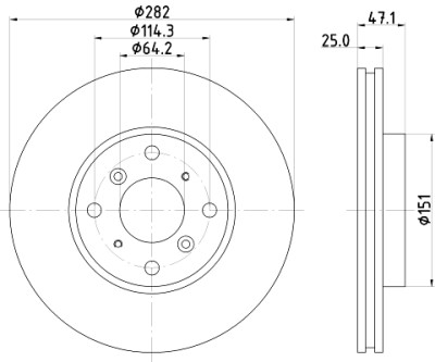 Disco freno HELLA 8DD 355 108-131