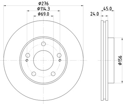 Disco freno HELLA 8DD 355 108-191