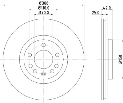 Disco freno HELLA 8DD 355 108-231