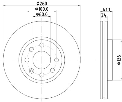 Disco freno HELLA 8DD 355 108-271