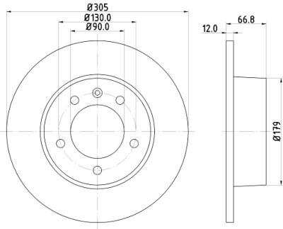 Disco freno HELLA 8DD 355 108-291