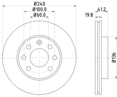 Disco freno HELLA 8DD 355 108-331