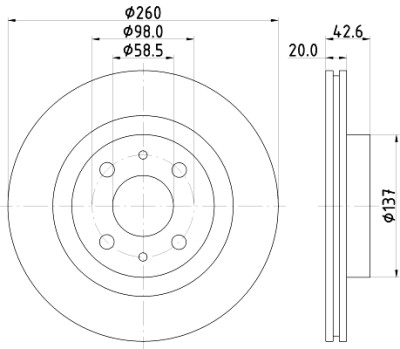 Disco freno HELLA 8DD 355 108-441