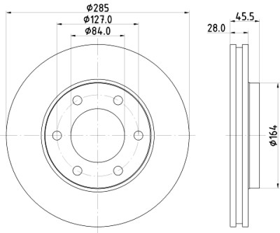 Disco freno HELLA 8DD 355 108-531