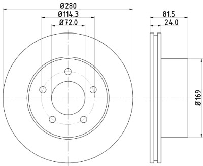 Disco freno HELLA 8DD 355 108-591