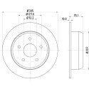 Disco freno HELLA 8DD 355 108-611