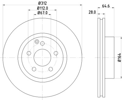 Disco freno HELLA 8DD 355 108-821