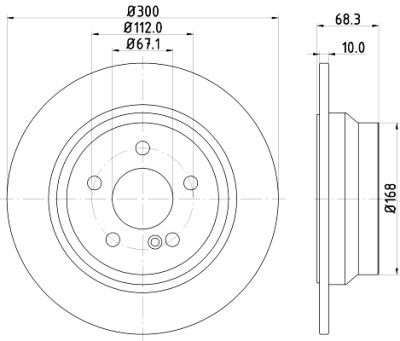 Disco freno HELLA 8DD 355 108-841