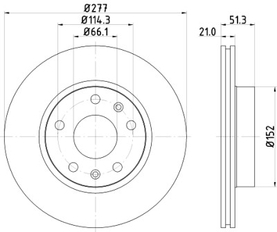 Disco freno HELLA 8DD 355 108-901