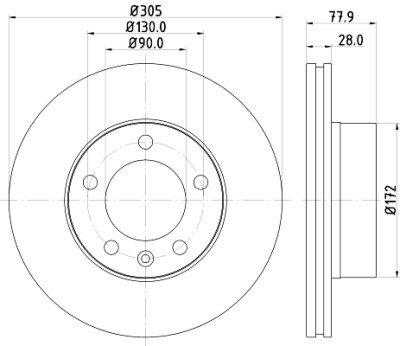 Disco freno HELLA 8DD 355 108-931
