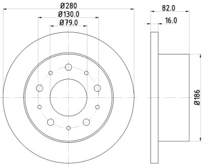 Disco freno HELLA 8DD 355 108-981