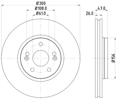Disco freno HELLA 8DD 355 109-301