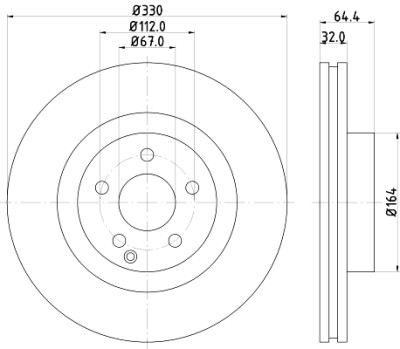 Disco freno HELLA 8DD 355 109-431