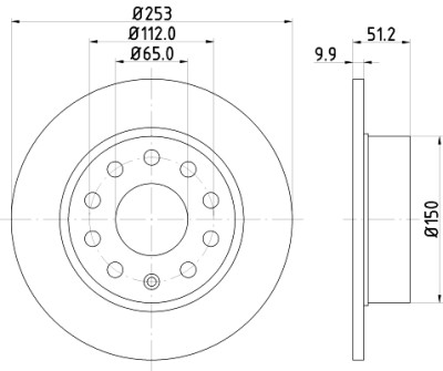 Disco freno HELLA 8DD 355 109-601
