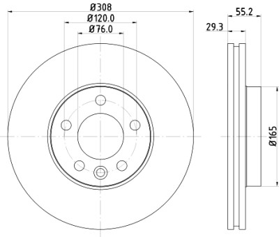 Disco freno HELLA 8DD 355 109-661