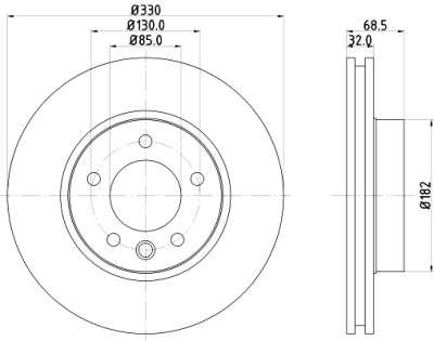 Disco freno HELLA 8DD 355 109-741