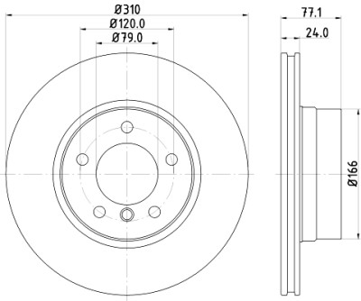 Disco freno HELLA 8DD 355 109-901
