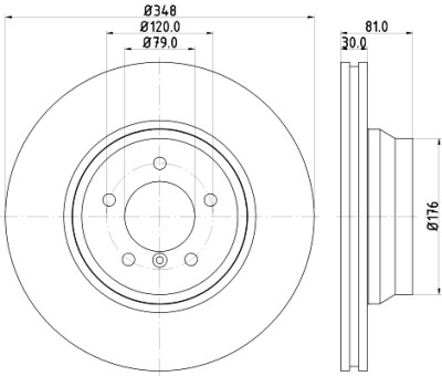 Disco freno HELLA 8DD 355 109-981